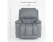 La-Z-Boy Greyson Blue Gray Leather Swivel Rocker Recliner small image number 11