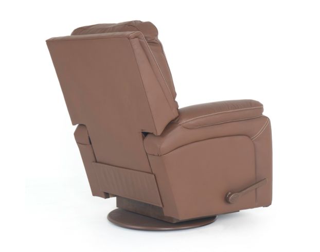 La-Z-Boy Greyson Caramel Leather Swivel Rocker Recliner large image number 5