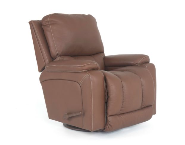 La-Z-Boy Greyson Caramel Leather Swivel Rocker Recliner large image number 8