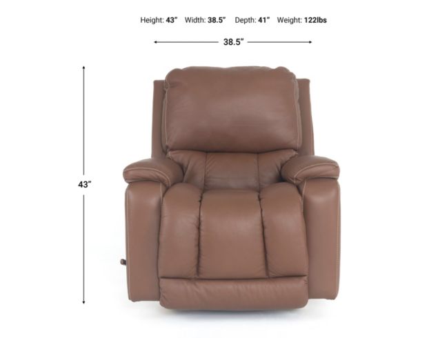 La-Z-Boy Greyson Caramel Leather Swivel Rocker Recliner large image number 9