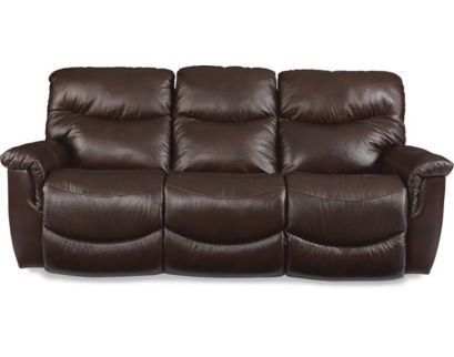 La-Z-Boy James Walnut Leather Reclining Sofa