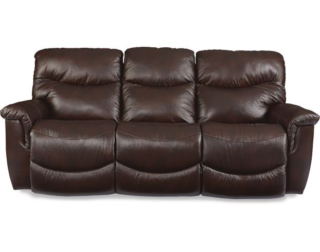 La Z Boy James Yellowstone Walnut Leather Reclining Sofa