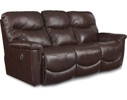 La-Z-Boy James Walnut Leather Reclining Sofa