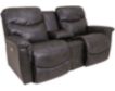 La-Z-Boy James Gray Leather Power Loveseat with Console small image number 2