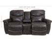 La-Z-Boy James Gray Leather Power Loveseat with Console small image number 6