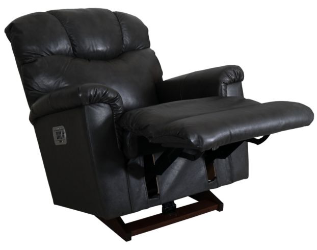 La-Z-Boy Lancer Grey Leather Power Rocker Recliner large image number 3