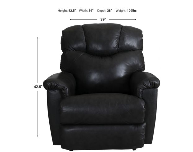 La-Z-Boy Lancer Grey Leather Power Rocker Recliner large image number 7