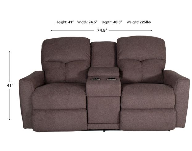 La-Z-Boy Hawthorn Mocha Power Reclining Loveseat with Console large image number 8