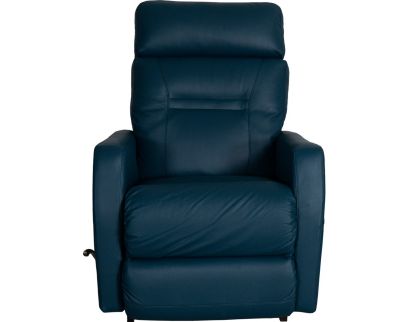 La-Z-Boy Lennon Aqua Genuine Leather Rocker Recliner