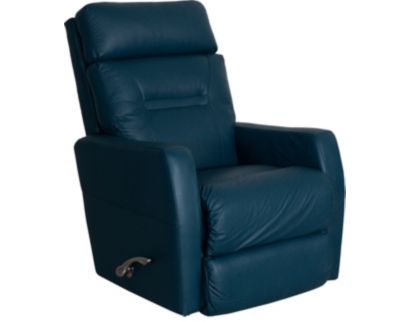 La-Z-Boy Lennon Aqua Genuine Leather Rocker Recliner