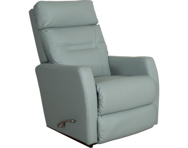 La-Z-Boy Lennon Powder Blue Genuine Leather Rocker Recliner large image number 2