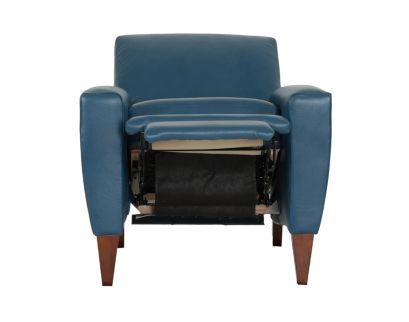 La-Z-Boy Scarlett Arctic Blue Leather High-Leg Recliner