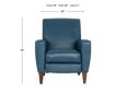 La-Z-Boy Scarlett Arctic Blue Leather High-Leg Recliner small image number 9