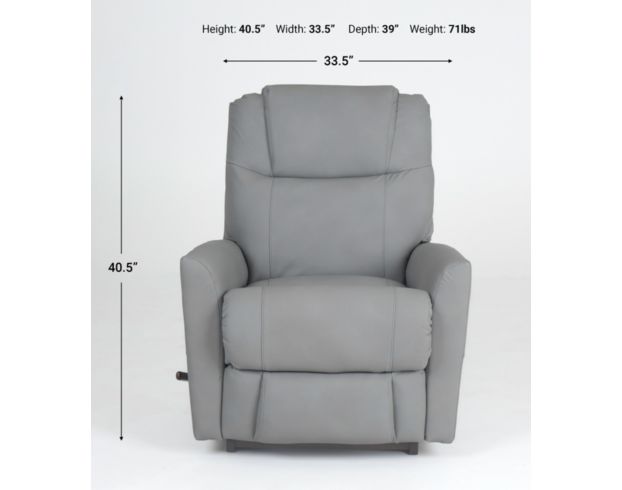 La-Z-Boy Sparrow Dove Gray Leather Rocker Recliner | Homemakers