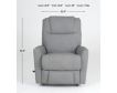 La-Z-Boy Sparrow Dove Gray Leather Rocker Recliner small image number 11