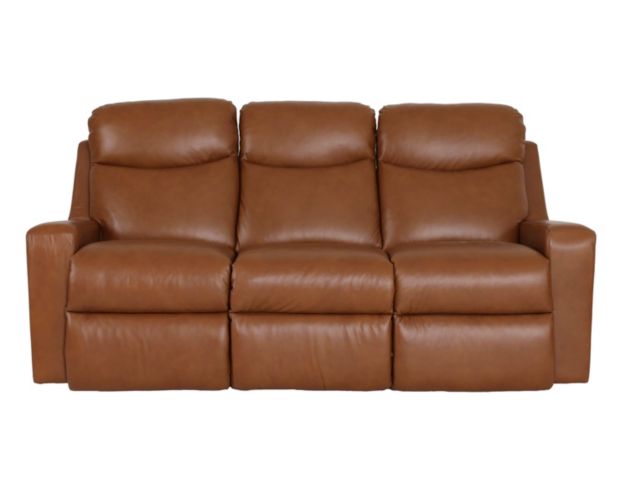 La-Z-Boy Emmons Oak Leather Reclining Sofa large image number 1