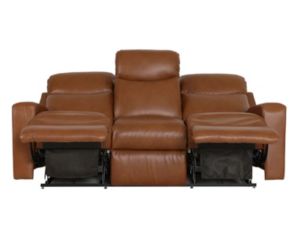 La-Z-Boy Emmons Oak Leather Reclining Sofa