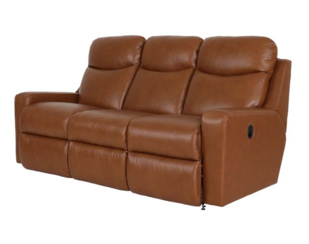 La-Z-Boy Emmons Oak Leather Reclining Sofa large image number 4