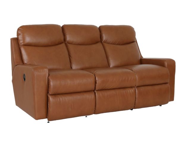 La-Z-Boy Emmons Oak Leather Reclining Sofa large image number 7