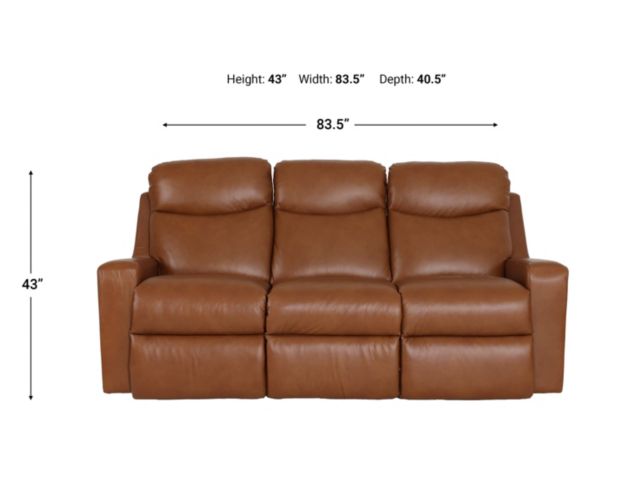 La-Z-Boy Emmons Oak Leather Reclining Sofa large image number 9