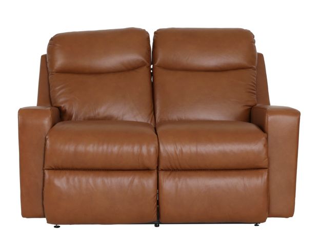 La-Z-Boy Emmons Oak Leather Power Reclining Loveseat large image number 1