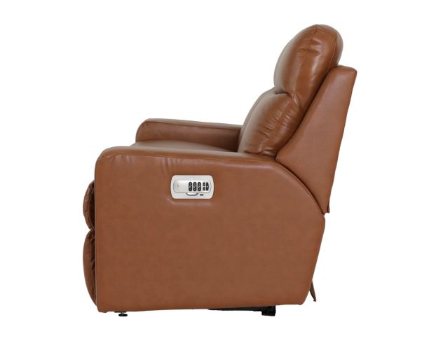 La-Z-Boy Emmons Oak Leather Power Reclining Loveseat large image number 6