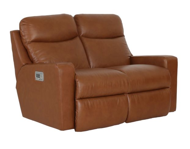 La-Z-Boy Emmons Oak Leather Power Reclining Loveseat large image number 8