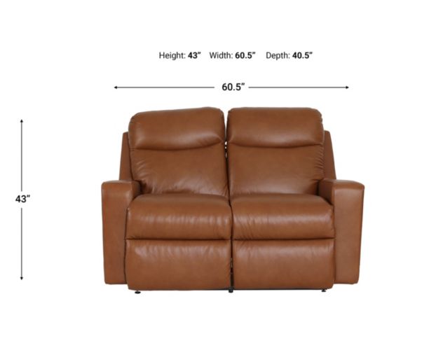 La-Z-Boy Emmons Oak Leather Power Reclining Loveseat large image number 12