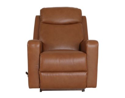 La-Z-Boy Emmons Oak Brown Leather Rocker Recliner