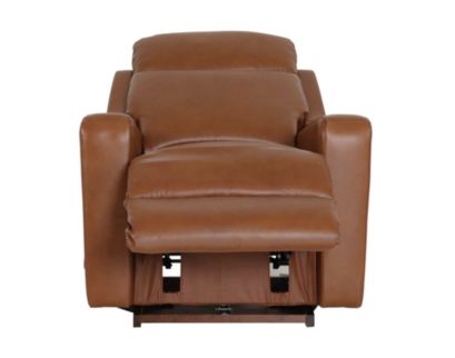 La-Z-Boy Emmons Oak Brown Leather Rocker Recliner