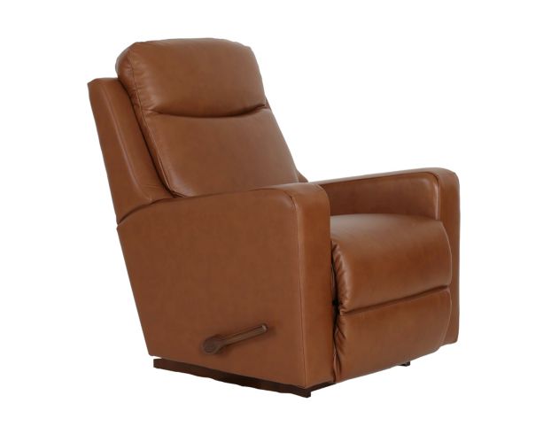 La-Z-Boy Emmons Oak Leather Rocker Recliner large image number 7