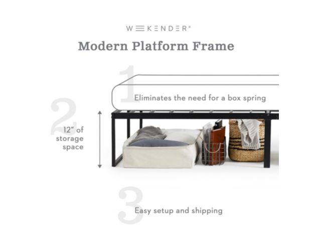 Malouf Fine Linens Weekender Modern Full Platform Frame large image number 8