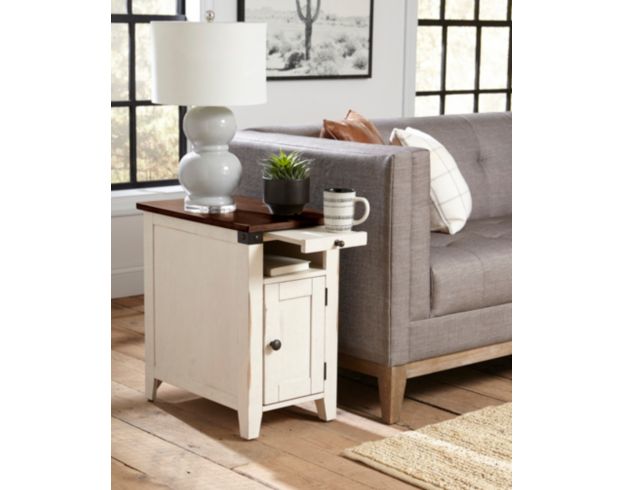 Martin Furniture Dakota White Chairside Table large image number 1