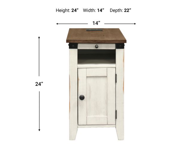 Martin Furniture Dakota White Chairside Table large image number 9