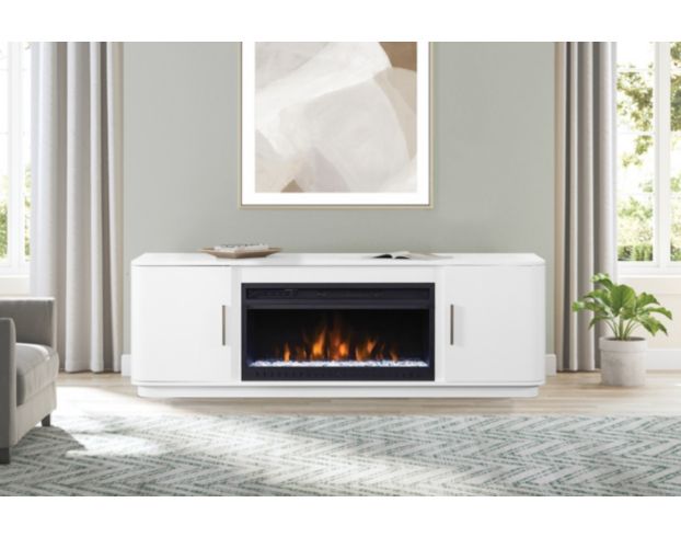 Martin Furniture Uptown White 76-Inch Fireplace Console large image number 1