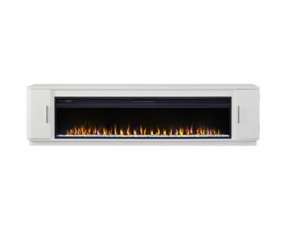 Martin Furniture Uptown White 76-Inch Fireplace Console