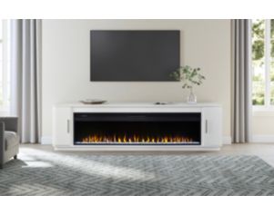 Martin Furniture Uptown White 84-Inch Fireplace Console