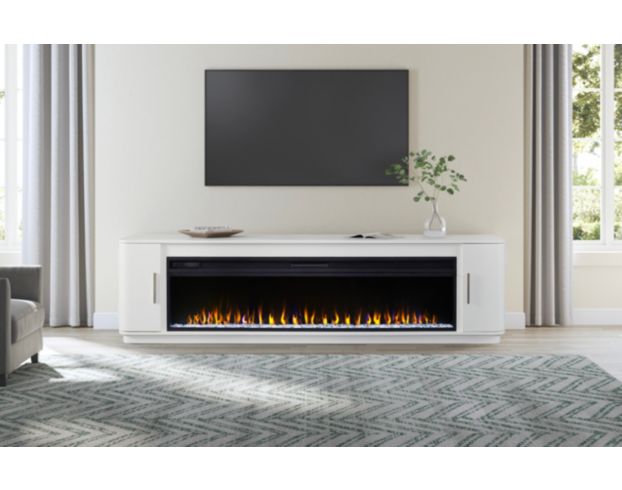 Martin Furniture Uptown White 84-Inch Fireplace Console large image number 1