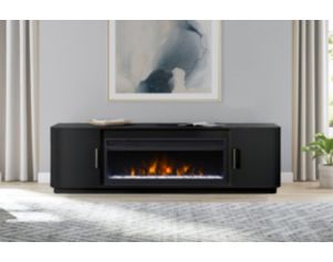 Martin Furniture Uptown Black 84-Inch Fireplace Console