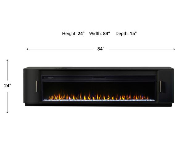 Martin Furniture Uptown Black 84-Inch Fireplace Console large image number 3