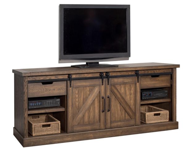 Martin Furniture Avondale Weathered Oak 86-Inch TV Stand large image number 2