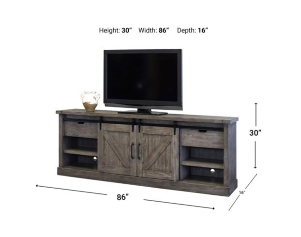 Martin Furniture Avondale Rustic Gray 86-Inch TV Stand large image number 8