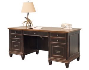 Martin Furniture Hartford White Double Pedestal Desk