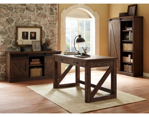 Avondale 47 W Industrial Style Work Desk with Shelf Home Office Desk Zipcode Design