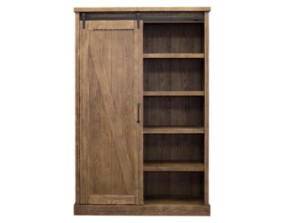 Martin Furniture Avondale Weathered Oak Barn Door Bookcase