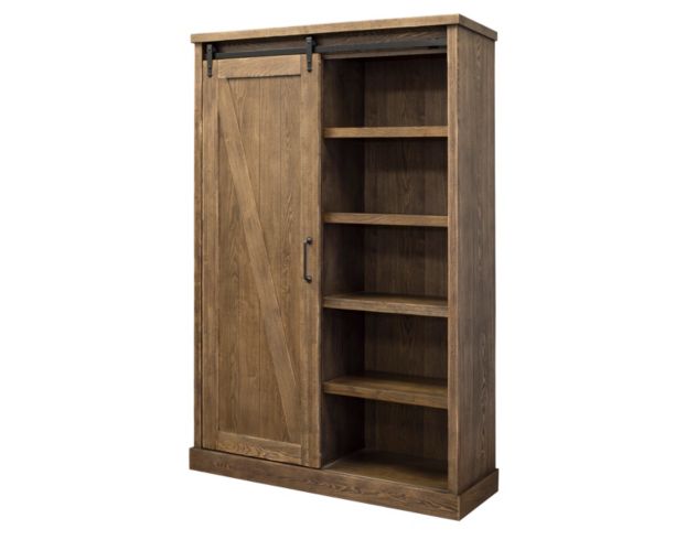 Martin Furniture Avondale Weathered Oak Barn Door Bookcase large image number 3