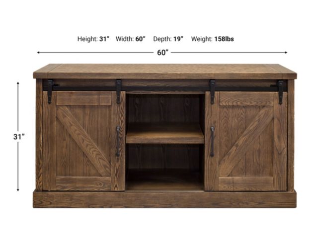 Martin Furniture Avondale Brown Barn Door Credenza large image number 10