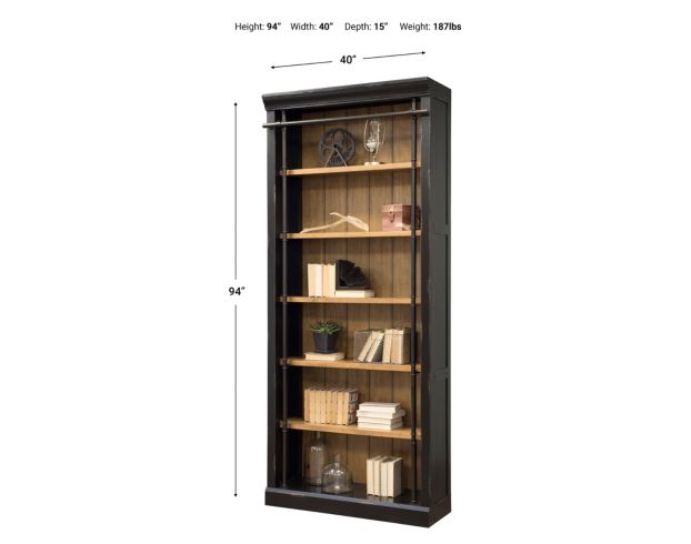 Martin Furniture Toulouse Aged Ebony 94-Inch Bookcase | Homemakers