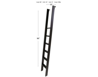 Martin Furniture Toulouse Aged Ebony Metal Bookcase Ladder