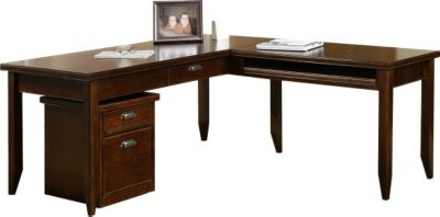 Martin Furniture Tribeca Loft Cherry Corner Desk With Return